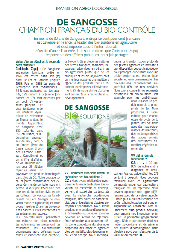 De Sangosse dans le presse